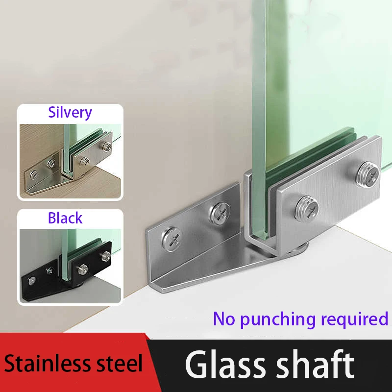 1-4Pcs Stainless Steel Glass Clip L type Fixing Clip Black/Silvery Fixing Clip Right Angle Corner Protector Glass/Tile Buckle