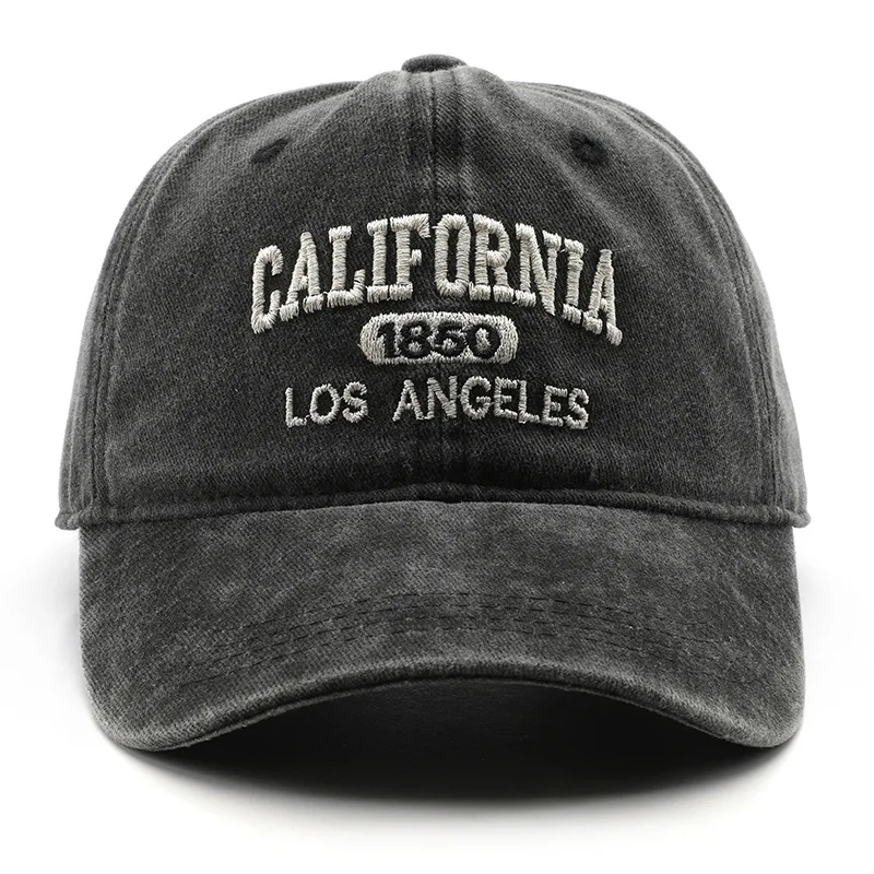 Modische, lässige Baseballkappe für Damen und Herren, Baumwolle, weiche Hüte, Unisex, Los Angeles-Stickerei, Snapback-Mütze, Wandern, Sonnenschutzkappen – Detail 3