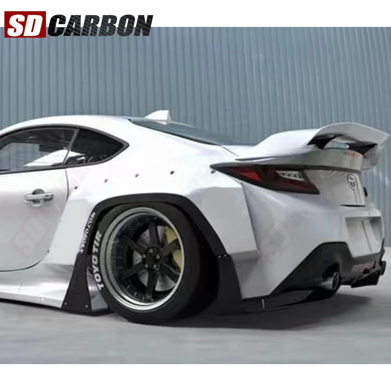 لتويوتا GR86 سوبارو BRZ ألياف الكربون الجناح الشفاه الذيل الجذع المفسدين الذيل زعانف صاروخ أرنب نمط الخلفية المفسد طقم الجسم #5
