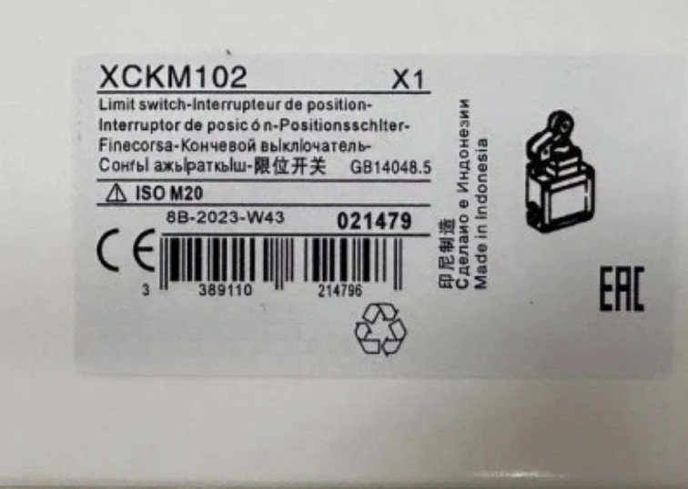Brand New  XCK-M102 Roller Plunger Momentary Limit Switch 1NC+1NO Fast Delivery