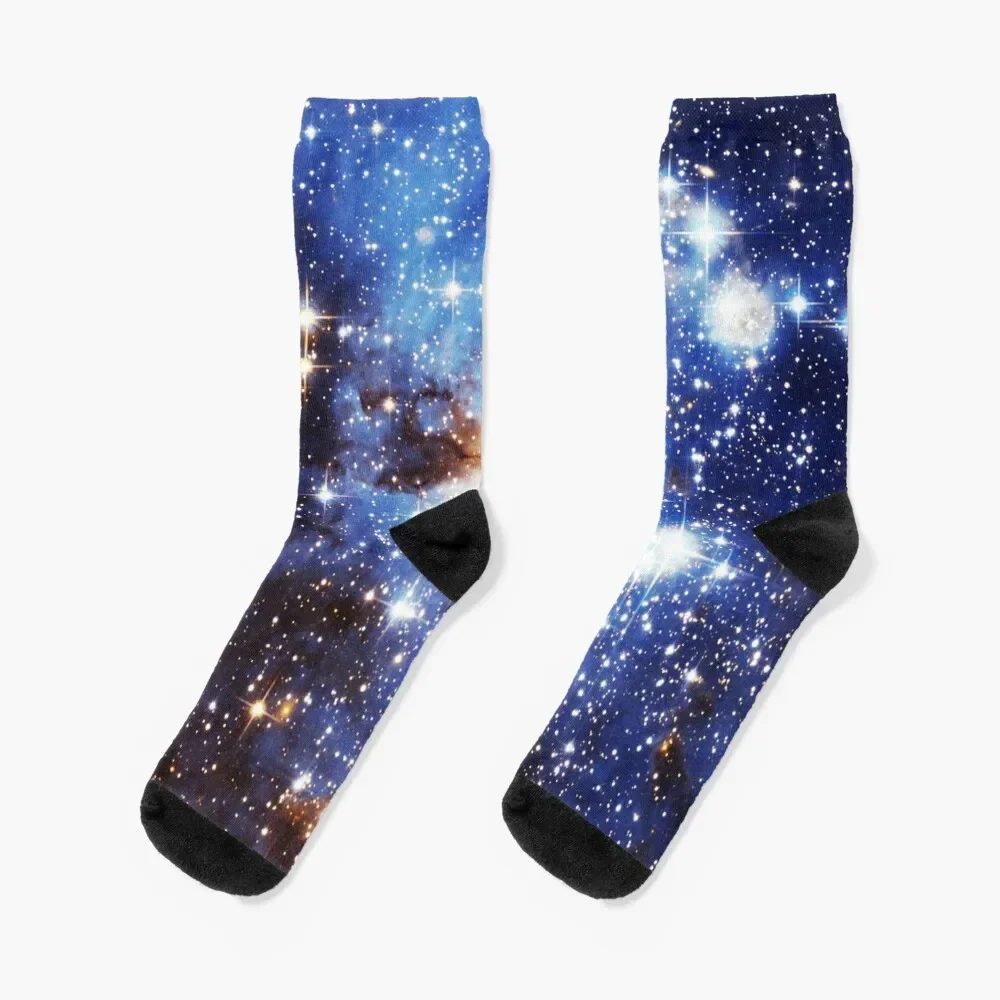 Blue Galaxy 3.0 Socks hiking colored winter Woman Socks Men's