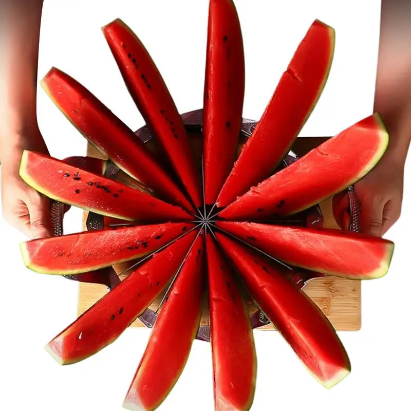 Heavy Duty Watermelon Slicer Stainless Steel Fruit Cutter Kitchen Gadget Kitchen Small Tool For Watermelon Cantaloupe Fragrant