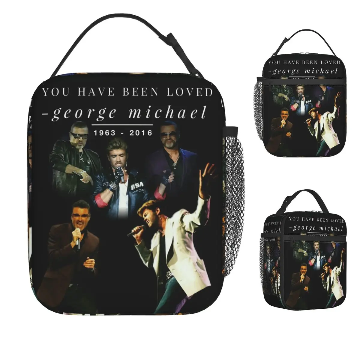 

Сумка для обеда Джорджа Михаэла, английская певица, забавный ланч-бокс для женщин, пляжная портативная изолированная сумка-холодильник, графическая сумка-тоут, сумки для еды