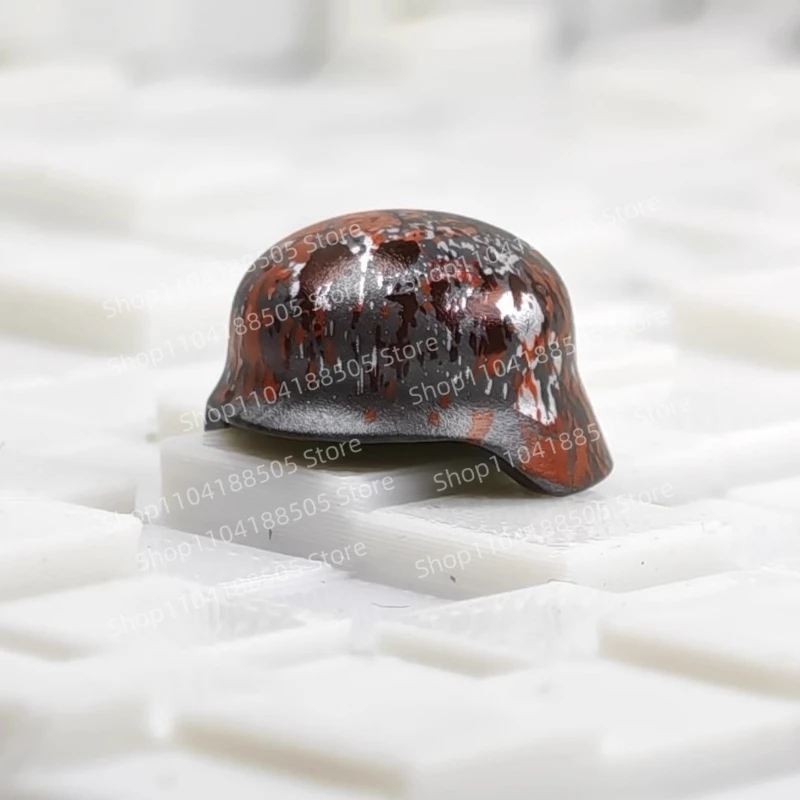 MOC militaire bouwsteen helmaccessoires, hoedhoofddeksels met grote rand, speelgoedbeeldjesmontage, kunststof