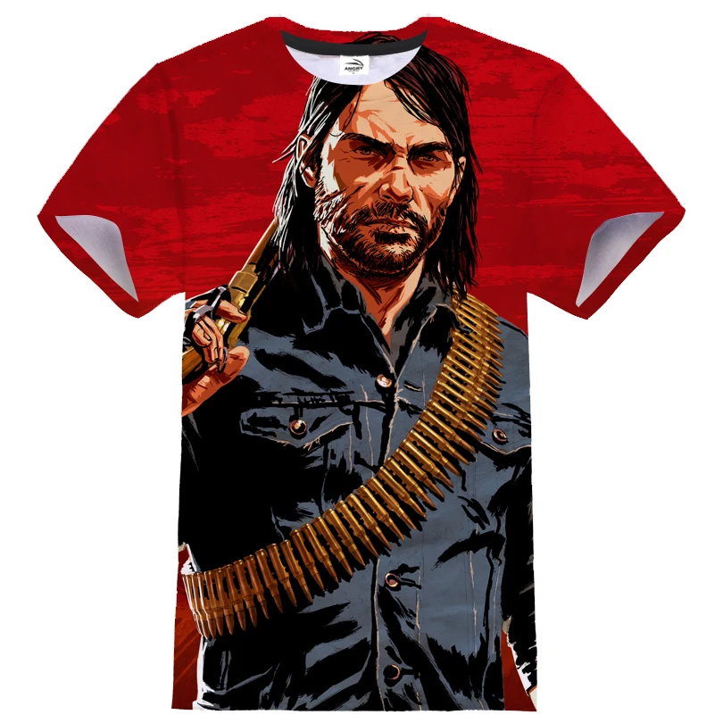 Game Red Dead Redemption 2 TShirts 3d Print Hawaiian O-neck TShirt unisex Short Sleeve Casual Harajuku Unisex Clothing