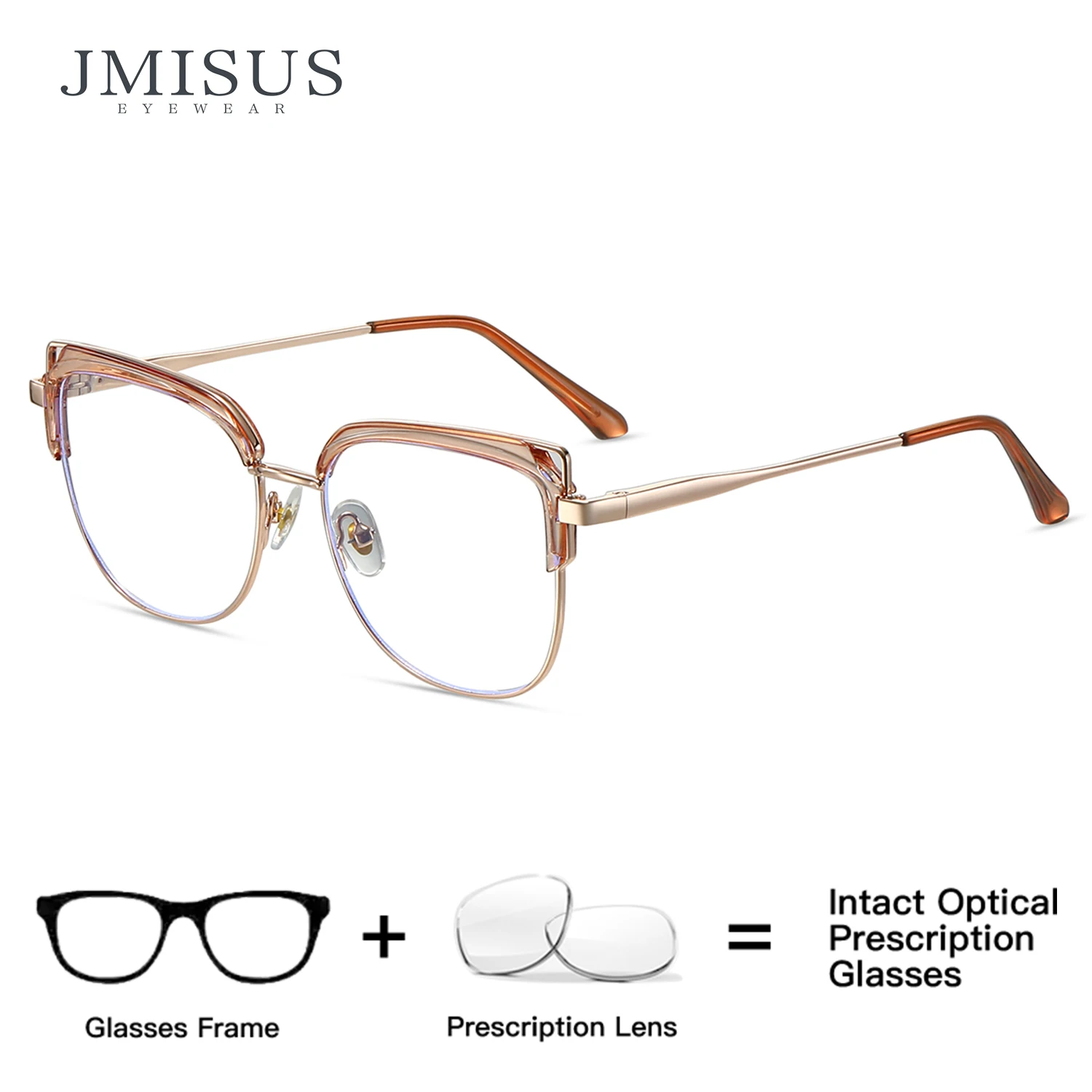 

﻿JMISUS Fashion Women Progressive Glasses Metal Spring Hinge Butterfly Frame Photochromic Lenses Optical Eyeglass