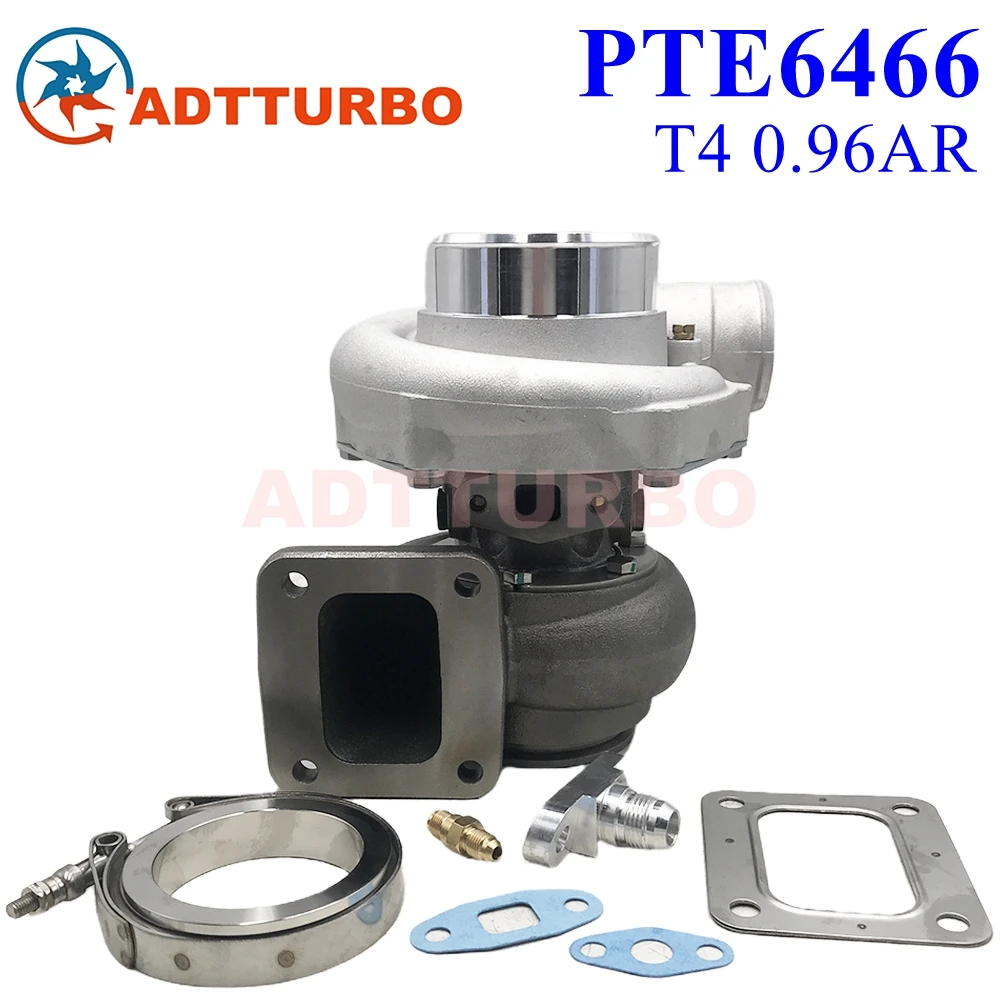 PTE6466 Gen2 PTE 6466 Ceramic Dual Ball Bearing Turbo 900 HP T4 Vband 0.96AR For Precision Turbo