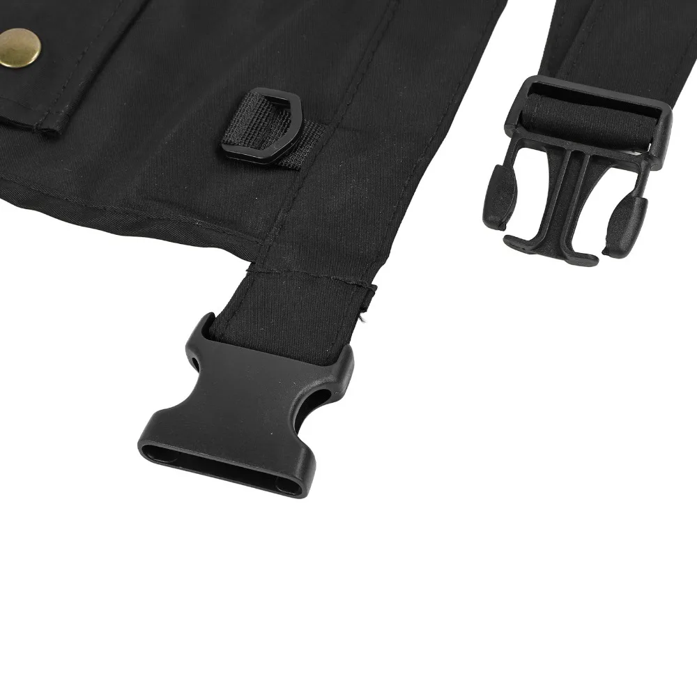 Durable Polyester Half Apron Multi Pockets Adjustable Belt Waist Apron Light Weight Utility Belt Gardening