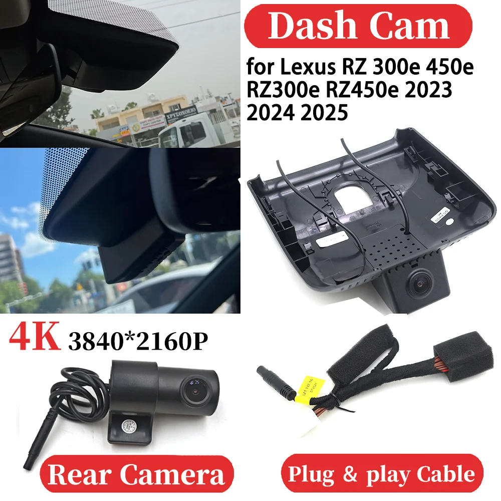 

ZJCGO for Lexus RZ 300e 450e RZ300e RZ450e 2023 2024 2025 UHD Car 4K Video Recorder DVR Dash Cam Dashboard Camera Night Vision