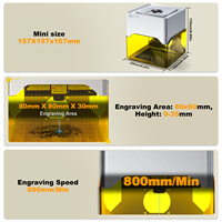 Twotrees TS1 Mini Laser Engraver 80x80mm Engraving Area Desktop Laser Engraving With Cloud Storage Support Offline Engraving