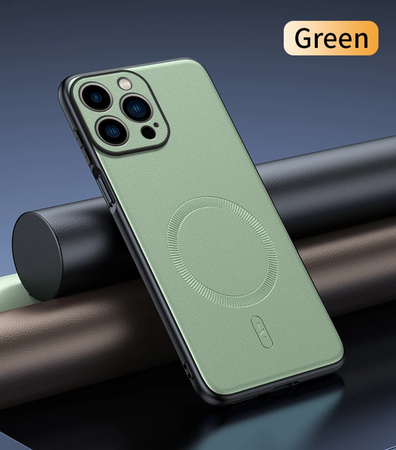 iPhone 15 Pro用ケース マグネット式レザーシールドカバー iPhone 15 Pro用 指紋防止 滑り止め PC+TPU