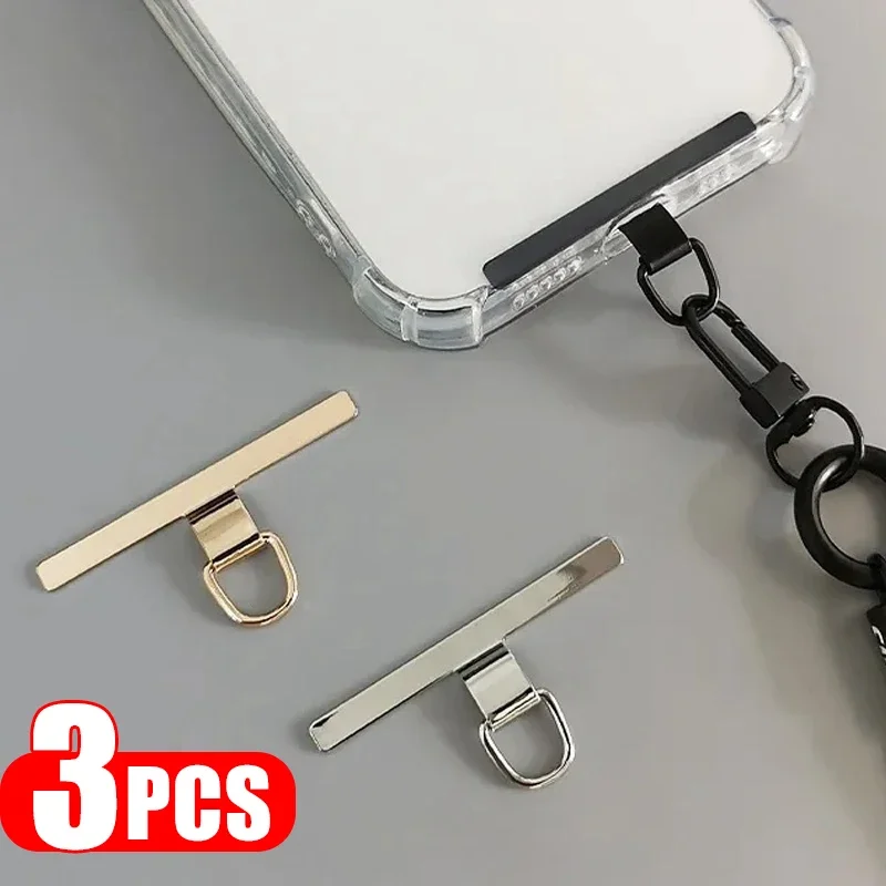 

1/2/3Pcs New Metal Mobile Phone Lanyard Straps Patch Stainless Steel Gasket Replaceable Fixed Card Shell Connection Pendant