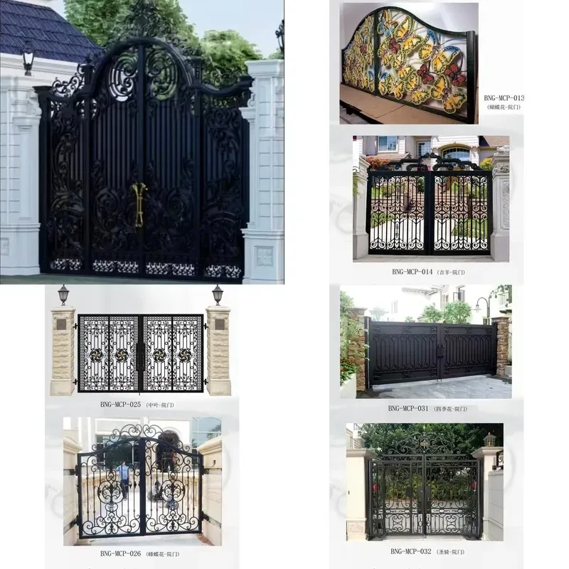 Custom Garden Automatic Electric Remote Control Entrance Swing Door for Villa