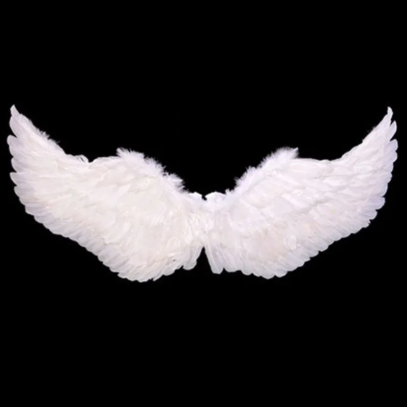 White Feather Angel Wings para mulheres e meninas, presente de festa de casamento, Holiday Photo Prop, Stage Show, Home Halloween Costume, Cosplay, S, M, L