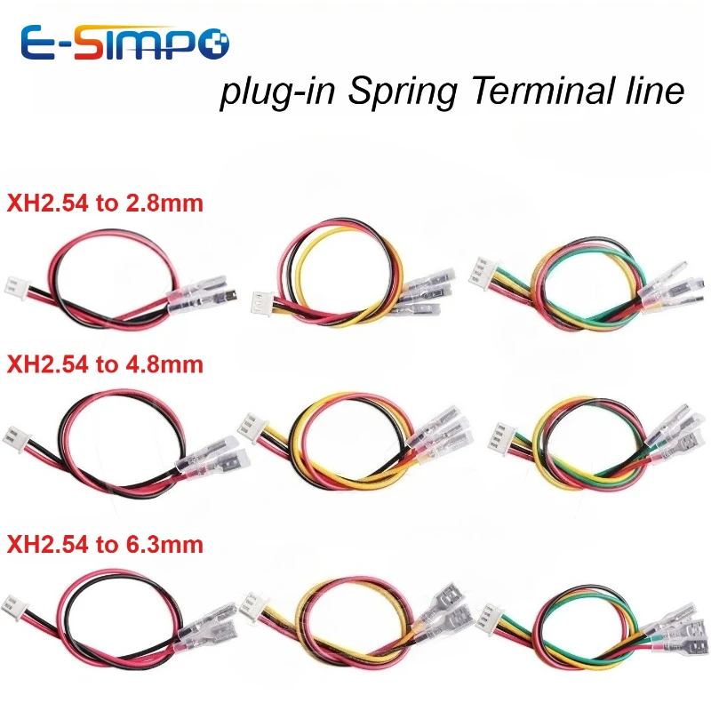 

10 шт. XH2,54 мм 2/3/4/5/6 контактов до 2,8/4,8/6,3 мм вставной пружинный клеммный кабель JST разветвитель соединительный кабель между мужчинами и женщинами 10/20/30 см