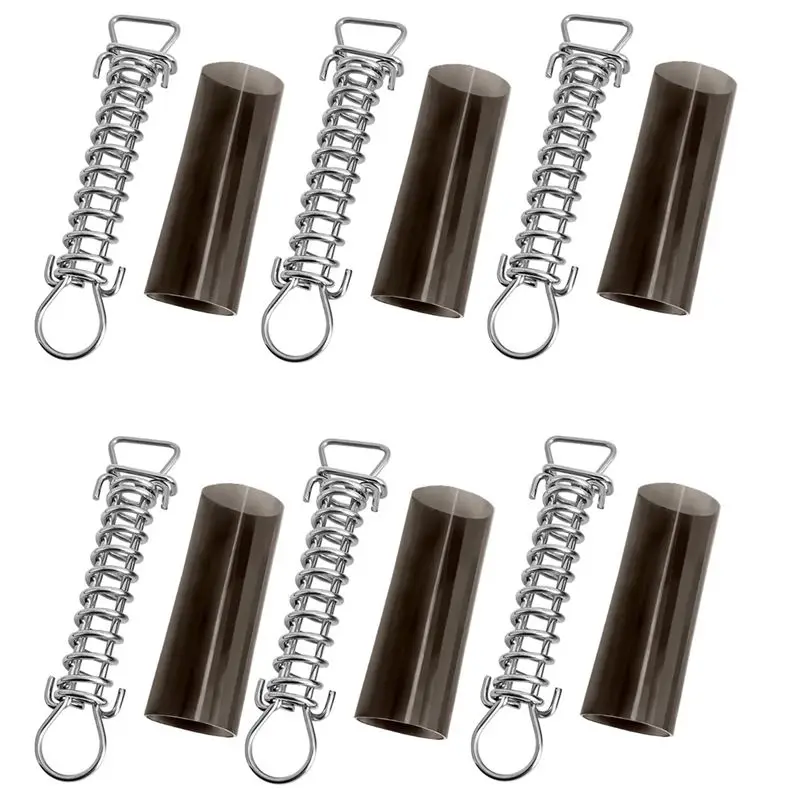 

A67P-6Pack Pool Winter Cover Spring With Pool Protective Spring Cover With Stopper D Ring & Vinyl Spring Sleeves