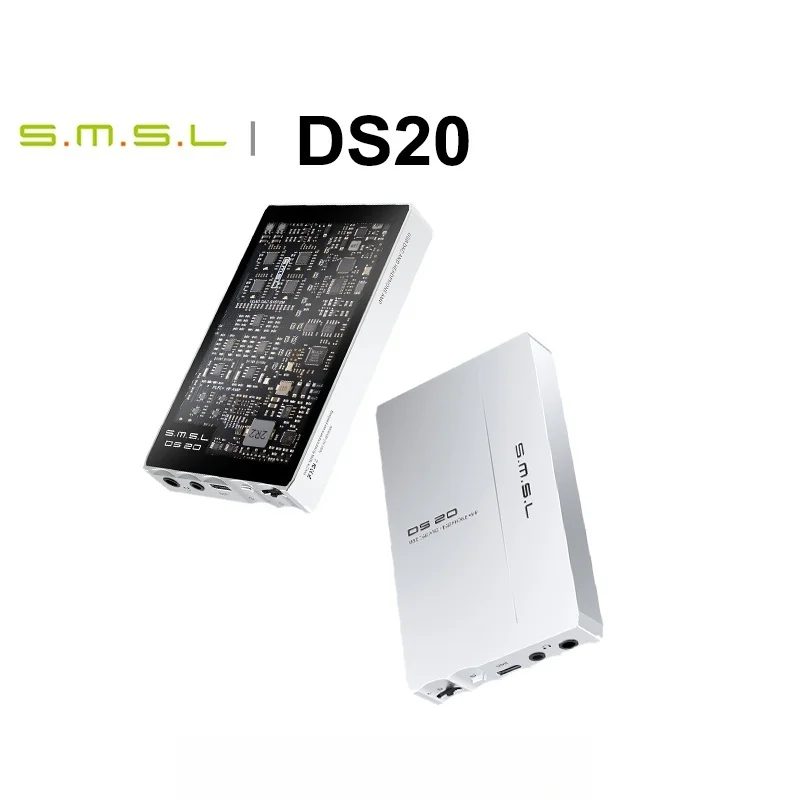 SMSL DS20 Tragbarer DAC AMP Kopfhörerverstärker Hi-Res Audio Vollständige MQA-Dekodierung CS43131 PCM768 DSD256 3,5 mm + 4,4 mm Ausgang