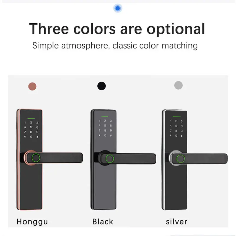 Imagem -06 - Kingku-fechadura Inteligente de Impressão Digital Tuya Fechadura Elétrica com Senha Modo de Passagem Rfid Lidar com App Controle Remoto h3 tt