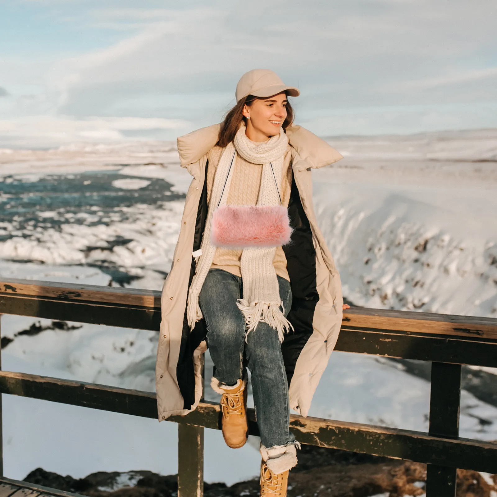 

Winter Hand Warmer Soft Thickened Faux Small Cushion Muff Arm Warmer Muff Hands Warm Cushion Winter Thermal Comfort