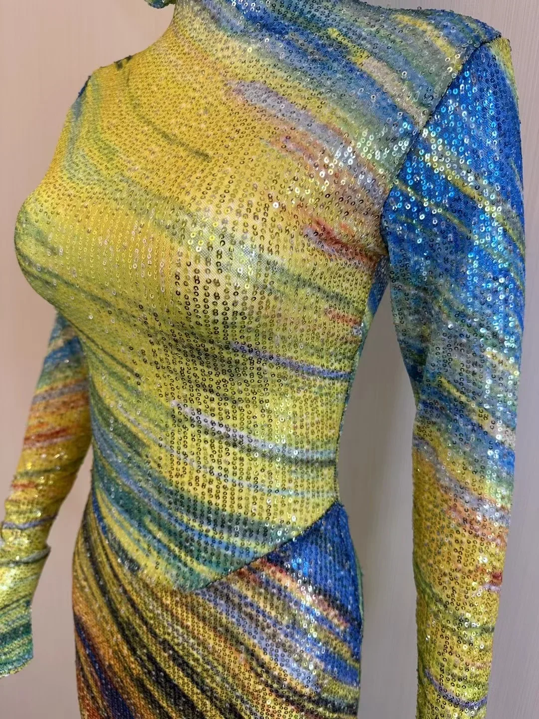 Длинное платье с блестками, модная одежда для взрослых, одежда для танцовщицы Gogo, наряд на день рождения, вечерние костюмы для ночного клуба, шоу, сценический костюм Длинное платье с блестками, модная одежда для взрослых, одежда для танцовщицы Gogo, наряд на день рождения, вечерние костюмы для ночного клуба, шоу, сценический костюм