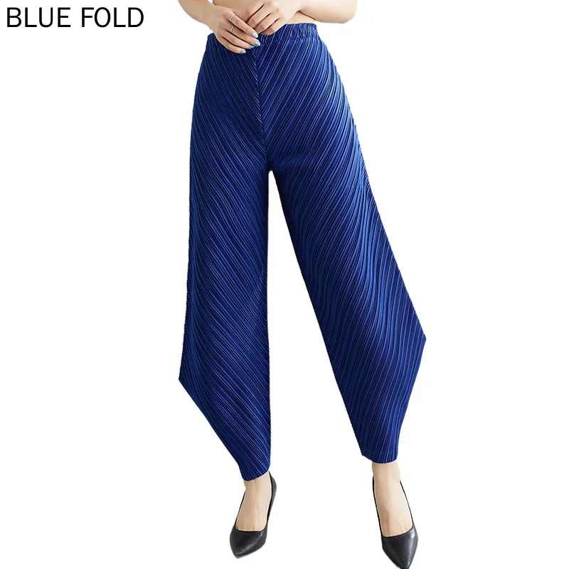 2025 Pleated Special-shaped Casual Pants Slimming Miyake Pear Shape Radish Pants Banana Pants Women