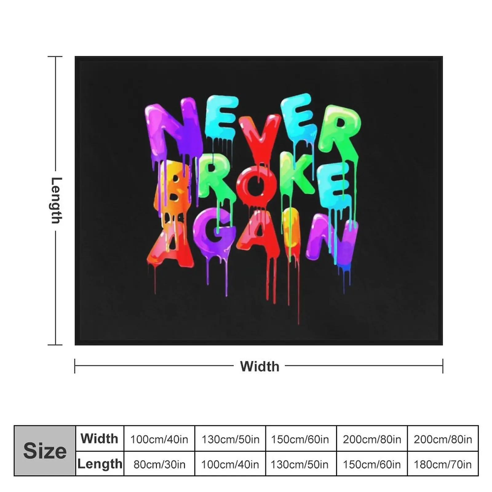 Never Broke Again Throw Blanket funny gift for sofa warm winter Blankets