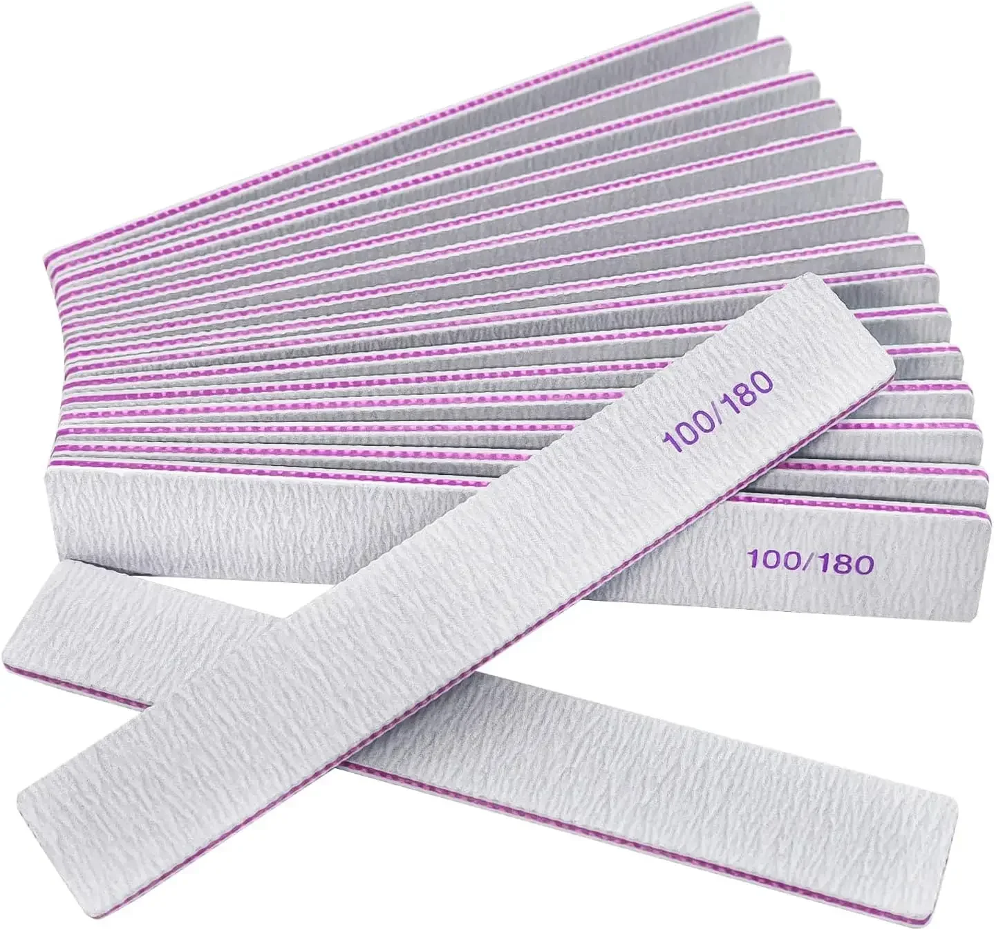 

Grit Nail Files (5 Pack), Heavy Coarse Emery Boards for Acrylic Nails and Gel Nails, Nail Files (12 Packs), Professional 100/180 Grit Double Sided Emery Boards for Natural Nails Fingernail Toenail File Kit, Heavy Duty Emory Nail Filer Set Limas para Uñas
