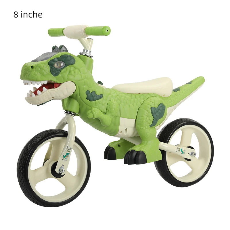 

10 Inches Two Wheeled Vehicle Balance Bike New Dinosaur Scooter 2-3-6 Year Old Pedal Free Two Wheeled Bicycle Toy Car Yo Car