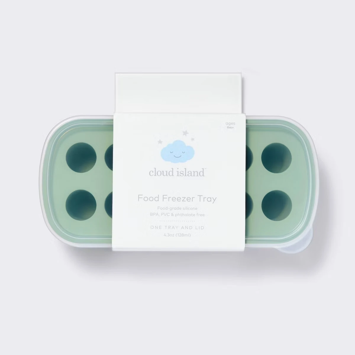 Food Freezer Tray for Baby Food Ice Cube Tray with Lid Flexible Pop out Sections for Easy Removal BPA Free Plastic Ice Tray