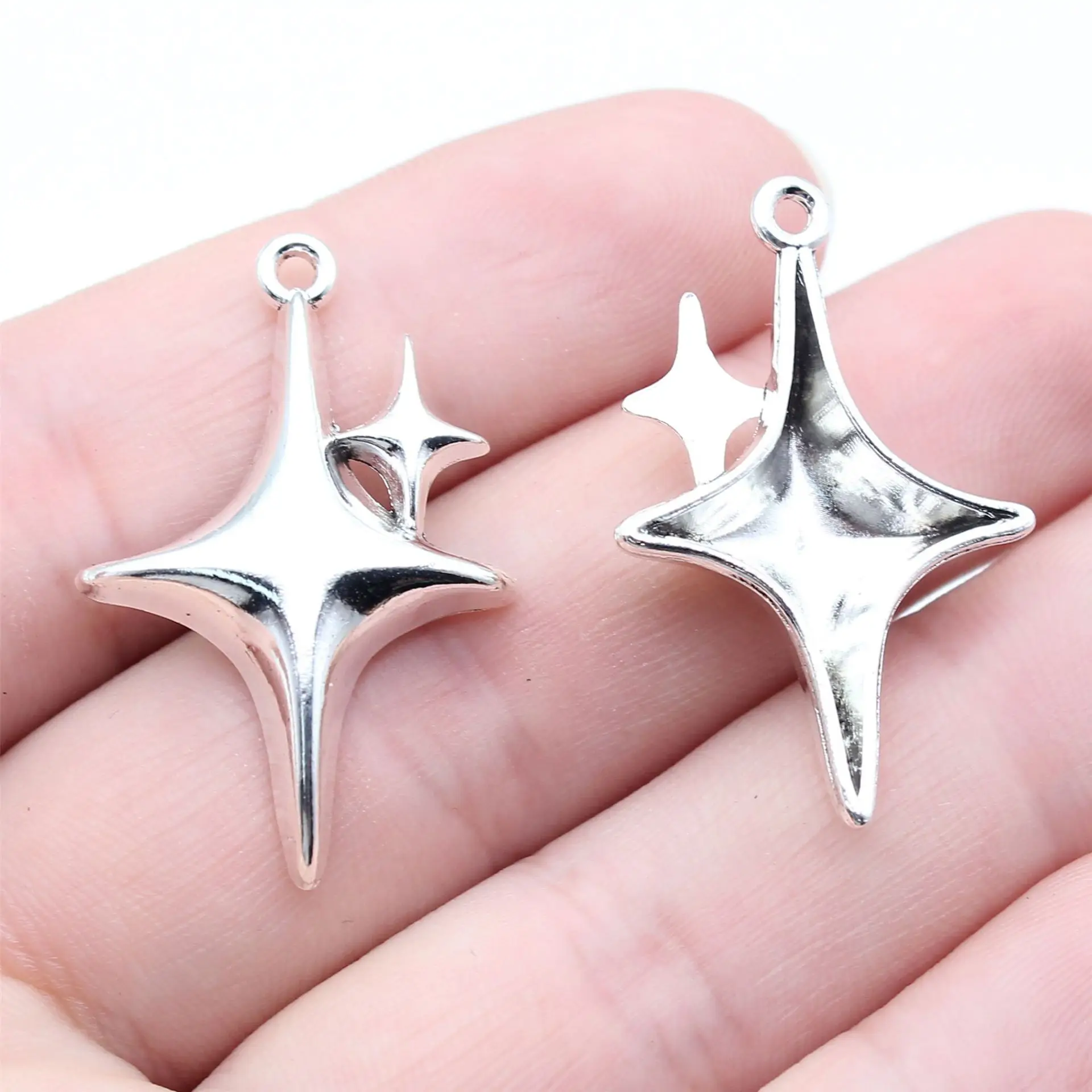 5Pcs 22*35mm Stars Charms Meteor Alloy Pendant for Jewelry Findings Making Handmade Earrings Bracelet Necklace Diy Accessories