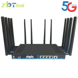 Zbtlink 5G Router Dual SIM Card 2*SIM 3000Mbps WIFI Openwrt Wifi6 DDR4 1GB 4*LAN USB3.0 2.4g 5ghz 4T4R Antenna for 256 User