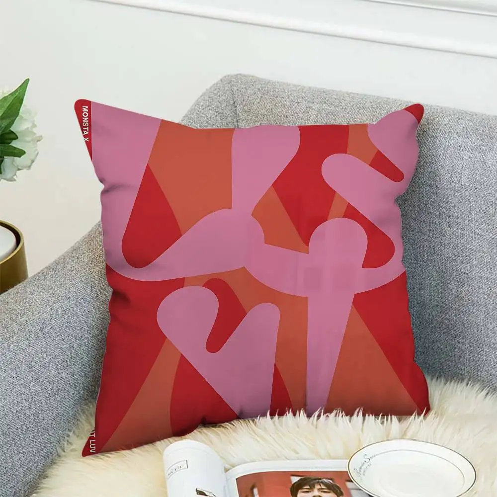 

M-Monsta X наволочка чехол для альбома диван декоративный домашний двусторонний принт короткий плюшевый милый чехол для подушки