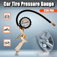 Car Tire Pressure Gauge 220 PSI High Precision Air Pressure Gun Monitor Tester Air Compressor Truck Motorcycle Tire Repair Tool