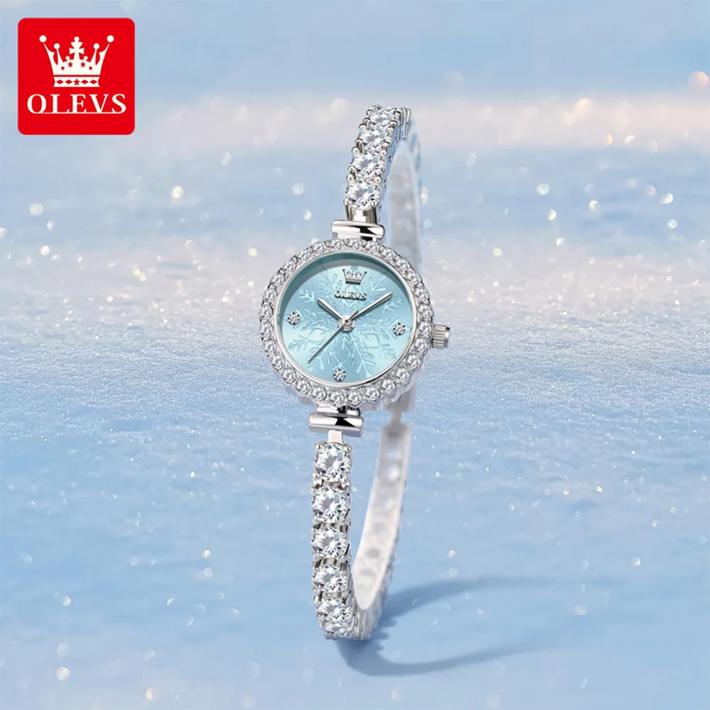 OLEVS ساعات نسائية 5889 ساعة كوارتز مقاوم للماء مضيئة مجوهرات سوار بقفل مشبك ساعة السيدات الفتيات هدية صندوق العلامة التجارية الأصلية #2