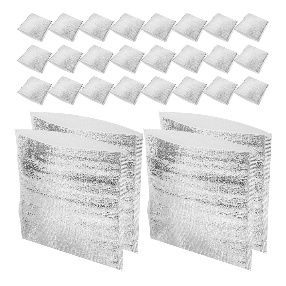 

50 Pcs Foil Insulation Bag Travel Food Thermal Mailer Cooler Cold Pack Mailer Bags for Shipping Insulated Packaging