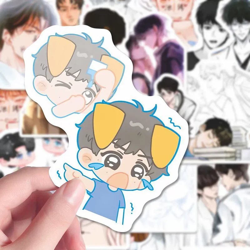 مجموعة ملصقات الحب المكونة من 50 قطعة من الدراما المنتقحة - هدية لمحبي ملصقات تزيين كرتونية Chi Cheng & Wu Suowei