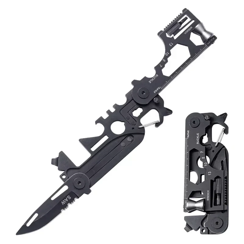 

Multifunctional Outdoor EDC Tool Combination Card Folding Molle Scissor Army Knife Mini Bicycle Repair Camping Gear Equipment