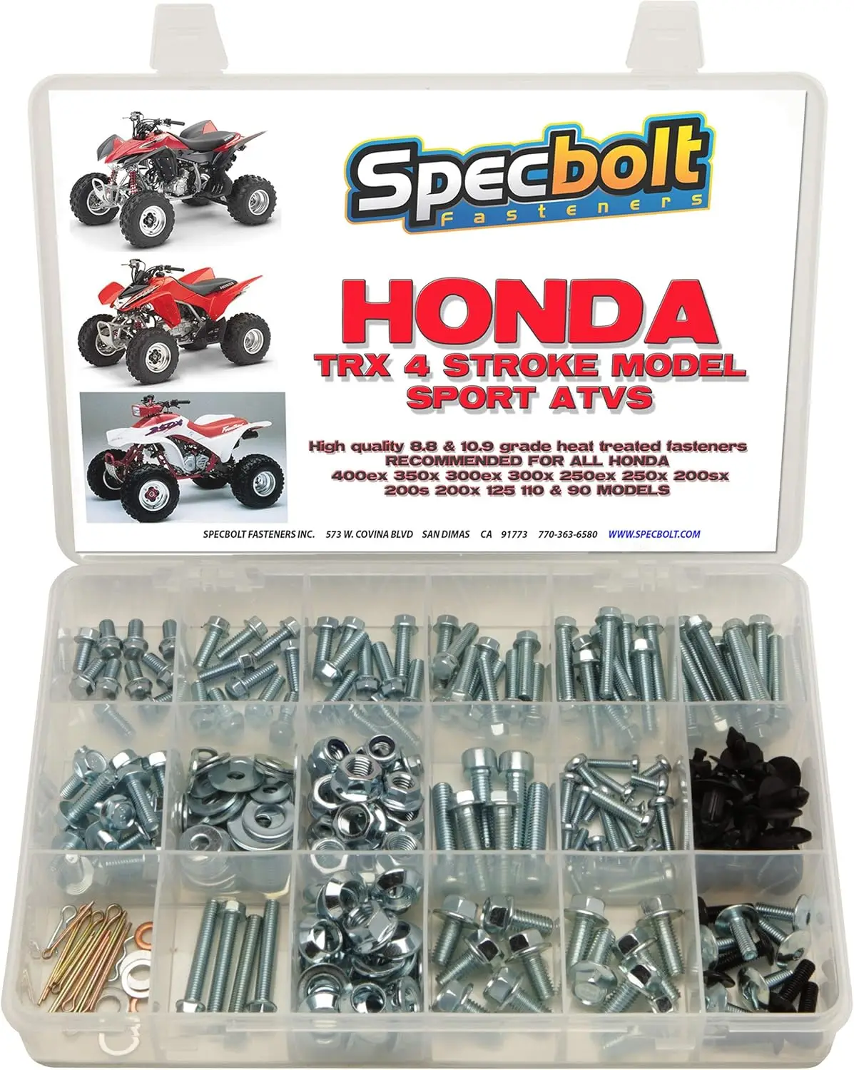 

250pc Bolt Kit for Honda TRX400EX TRX250X ATC TRX 350x 300ex 300x 250ex 200sx 200s 200x