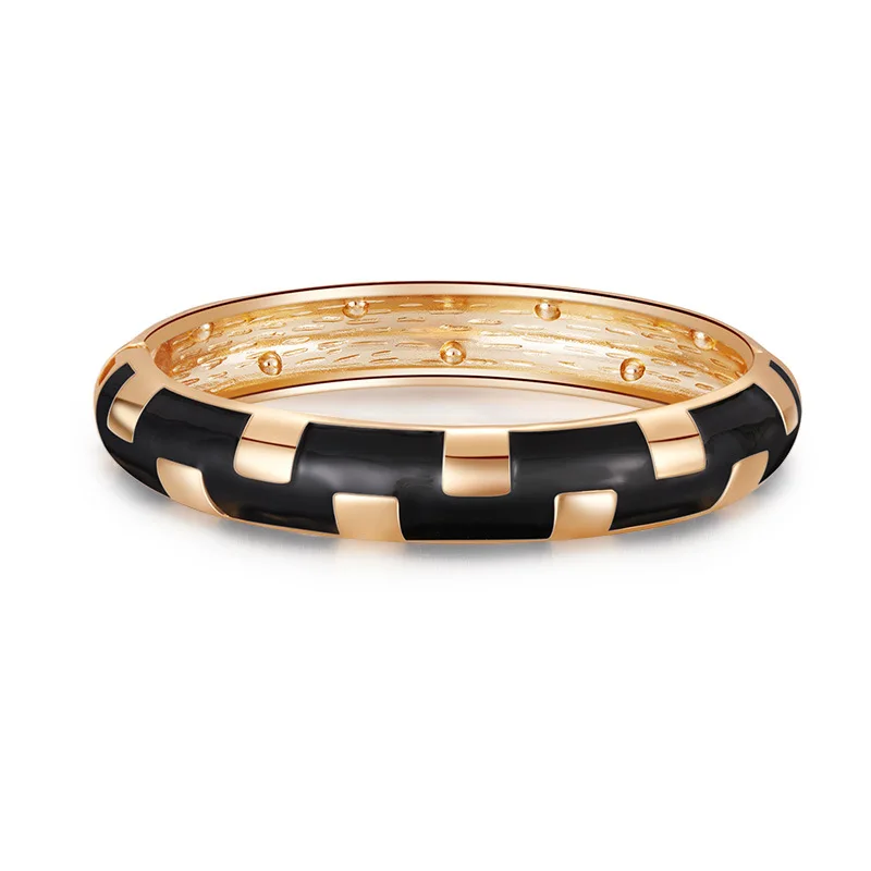 Minimalist Drip Oil Alloy Cuff Bracelet for Women\'s Jewelry Festive Gift Dropshipping