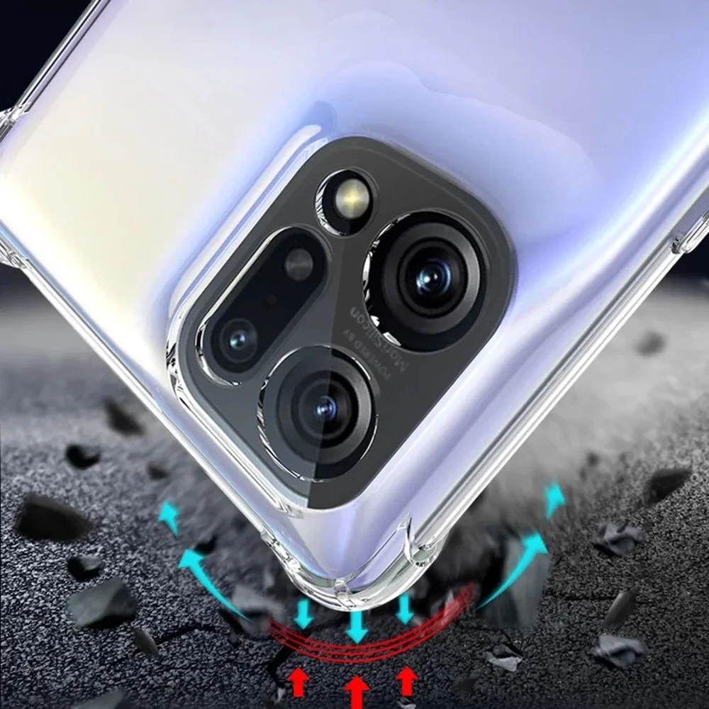 Shockproof Airbag Phone Case For Oppo Find X5 X6 Pro X3 lite Neo Camera Protector Back Cover For Oppo Find X3 Pro X5 lite Cases