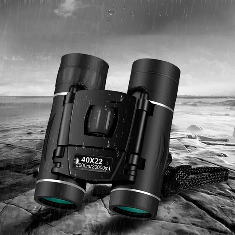 40X22 Binoculars High Magnification 2000M Long Range Folding BAK4 FMC For Hunting Sports Outdoor Camping Travel