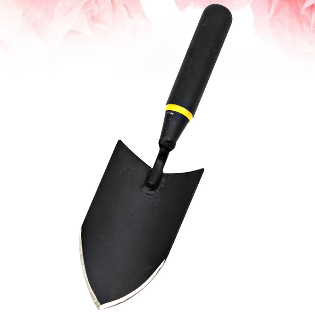 

Thicken Manganese Steel Shovel Black Garden Tool For Bonsai Planting Soil Transfer Handy Broad Hand Spade Dustproof Rustproof