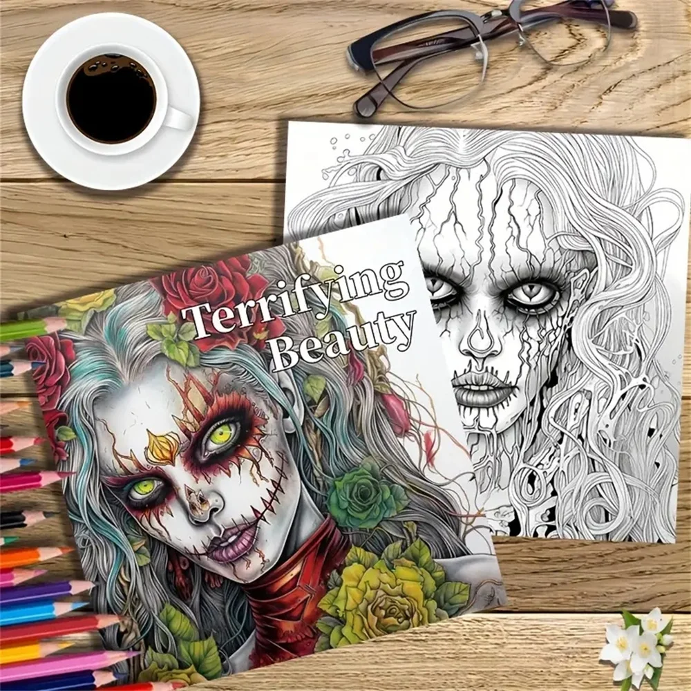 Libro de colorear de arte, papel Original mejorado, grueso, 22 páginas, hueso de caramelo, libros coloridos, regalo de fiesta de cumpleaños de vacaciones