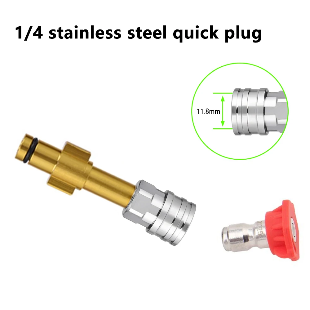 Imagem -04 - Conector Rápido de Lavadora de Pressão Adaptador de Bocal de Arruela de Espuma Lance para Karcher Bosch Lavor Aço Inoxidável