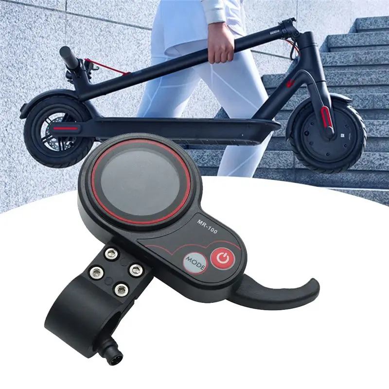MR-100 LCD Display Dashboard Meter 6Pin+Switch Button For KUGOO Electric Scooter Parts - view 4