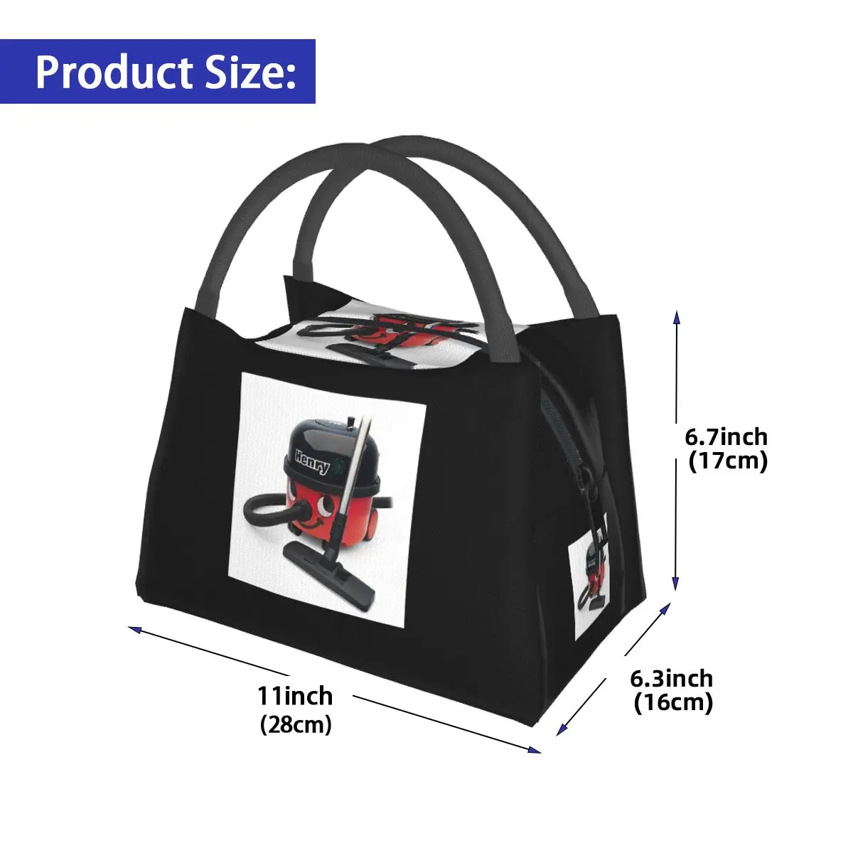 Henry Hoover Tas Makan Siang Kotak Bento Terisolasi Tas Makan Siang Portabel Tas Piknik Tas Pendingin Termal untuk Wanita Gadis Kantor