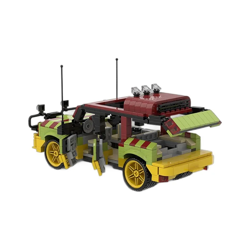 Jurassics Public Animal Time Park Explorer Soldier Building Blocks Off-road Vehicle Jeeped Antiaircraft Bricks Kids Birthday Toy