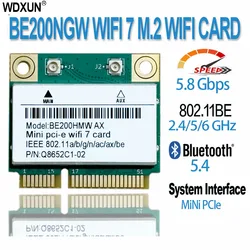 WiFi 7 BE200 PCIE WiFi Adapter For Bluetooth 5.4 Tri-Band 2.4G/5G/6GHz 8774Mbps BE200NGW Wireless Network Adapter Win10/11