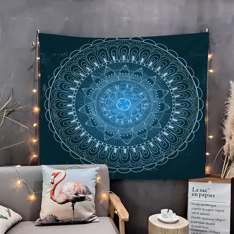 Mandala Tapestry Polyester Bohemian Wall Hanging Decor Blanket Indian Style Yoga Sleeping Tapestry Mandala Wall Fabric