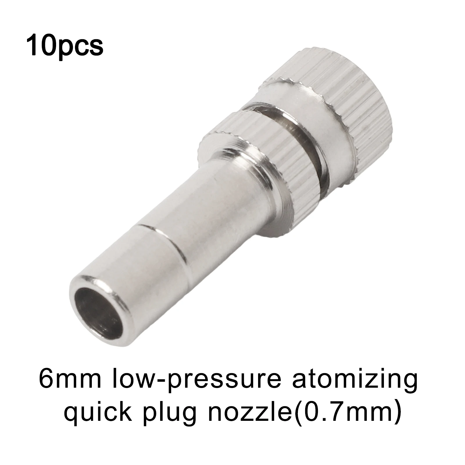 10Pcs 6mm Copper Misting Nozzle Fast Connect Fog Sprayer For Garden Greenhouse Lawn Cooling And Plant Watering Irrigation Tool